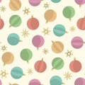 Merry Christmas tree toys pattern Happy new year holidays elements background. Merry Christmas background Royalty Free Stock Photo